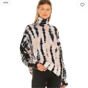 Young Fabulous & Broke Chic Tie-Dye Turtleneck Sweater, Size S/M